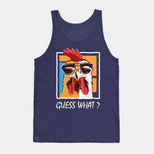 Funny Retro Vintage Guess What? Chicken Butt! Tank Top